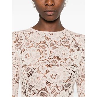 Self Portrait Lace Bodysuit - Beige