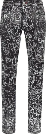 Philipp Plein Denim Trousers Super Straight Cut