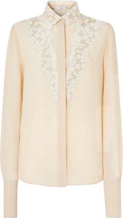 Fendi Camicia - Dames - Blouses - Beige - L - Overhemden