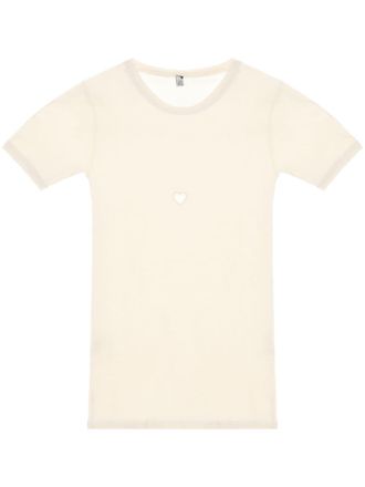 BASERANGE cut-out T-shirt - women - Elastane/Organic Cotton - M - White