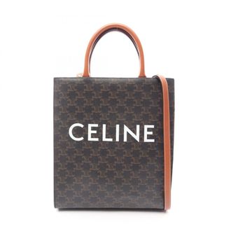 Celine Cabas Black Brown Coated Canvas Handbag Tote Bag (Pre-Owned)