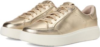 FitFlop Rtg Metallic-leather Sneakers Womens Walking Shoes Platino : 8.5 M (B)