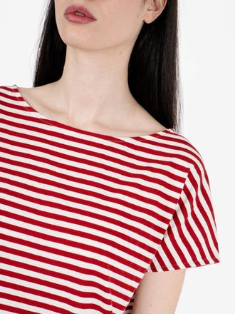 Alessia Santi T-shirt a righe rosso / burro