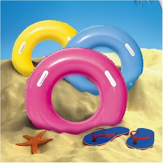 Trade Shop Trade Shop - Salvagente Colorato Ciambella Con Maniglie 36084 Per Mare Piscina 91 Cm 3 Colori