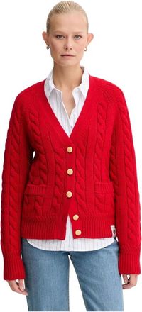 Bally Extrafine Merinowol Vest - Dames - Vesten - Rood - 2XS - Wol - Truien & Vesten