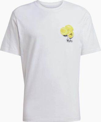 adidas Mens Crew Neck Short Sleeve Regular Fit T-Shirt - White - Size: 40