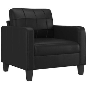 vidaXL Sill&oacute;n Cuero Sint&eacute;tico Negro 60 Cm Vidaxl