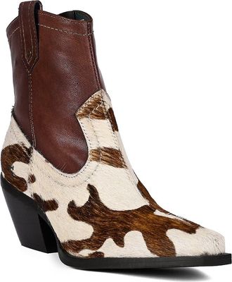 Roan Ovis Short Western Boot in White Pinto Almond Mhd at Nordstrom, Size 9.5