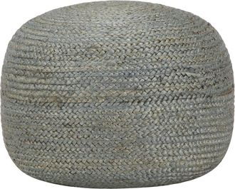 vidaXL Puf Tejido A Mano Verde Oliva 45x30 Cm Yute Vidaxl