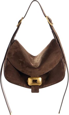 Balenciaga Medium Clicca Suede Shoulder Bag in 2255 Muscade at Nordstrom