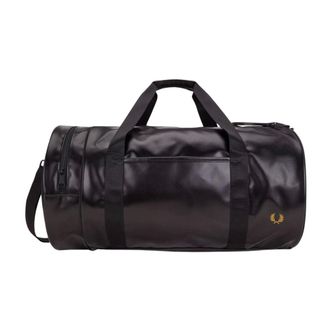 Fred Perry Tassen, unisex, Zwart, ONE Size, Polyester, Tonal Large Barrel Bag