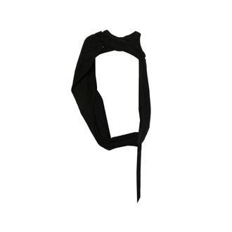 Rick Owens Sleeveless Tops, female, Black, Size: XS Gathered Detail Sleeveless Top