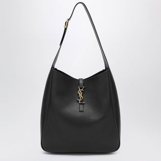 Saint Laurent Black LE 5 &Agrave; 7 Large Bag In Grained Leather
