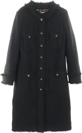 Dolce & Gabbana 2000s DG logo-button single-breasted tweed coat - Black