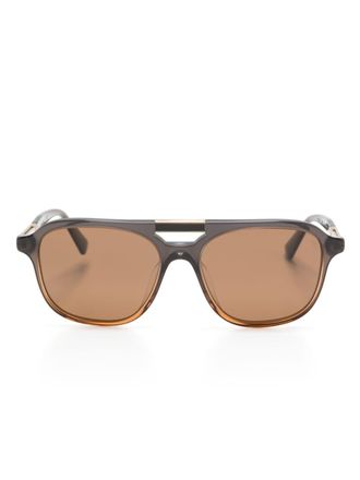 Brunello Cucinelli BC4001S pilot-frame sunglasses - men - Acetate - 54 - Brown