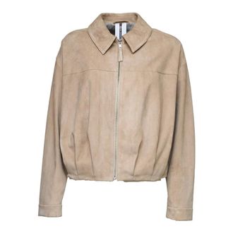 S.W.O.R.D 6.6.44 Light Jackets, female, Beige, Size: M Collared Zip Jacket