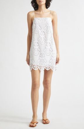 Toccin Olivera Floral Lace Minidress in Optic at Nordstrom, Size 4