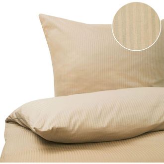 Beliani Conjunto De Fundas De Algod&oacute;n Beige Arena Edred&oacute;n Funda De Almohada 220 X 240 Cm Moderno Dormitorio Avondale