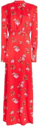 Magda Butrym Floral-Print Silk Maxi Dress Size XS