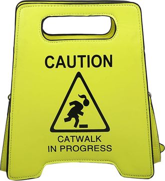 Generic Fashion Custom Warning Caution Shape Women Hand Bags Crossbody Bag over The Shoulder Bags for Men (Yellow, One Size)