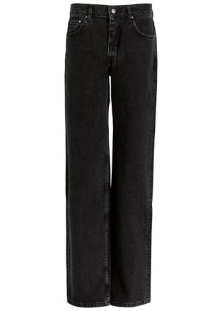 Anine Bing Hugh Wide-leg Jeans - Black - 32 (W32 / UK14-16 / L)