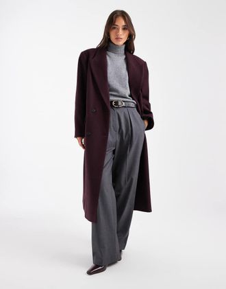 Asos Cappotto dad fit oversize color prugna-Viola