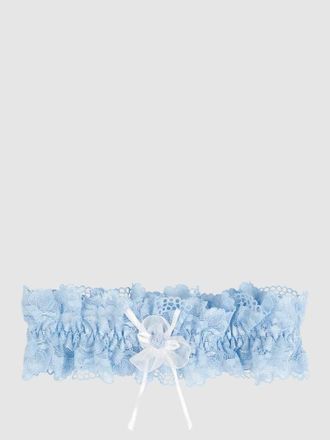 Lascana Strumpfband aus Spitze in Hellblau, Größe 1