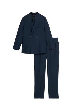 Fortela Marcello Linen Suit in Blue at Nordstrom, Size 50 Eu