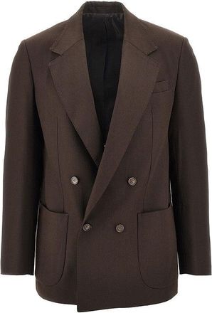 Mars&eacute;m Gabardine double-breasted jacket Man 50