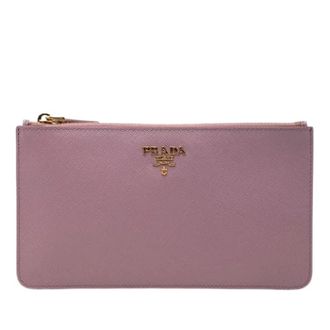 Prada Pre-owned Clutch - Dames - Pre-owned - Roze - Maat: ONE Size Zijde