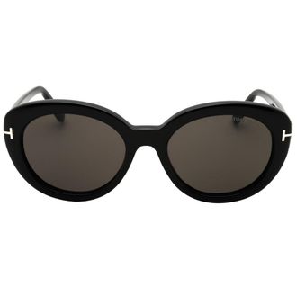 Tom Ford Womens Shiny Black Smoke Sunglasses - One Size