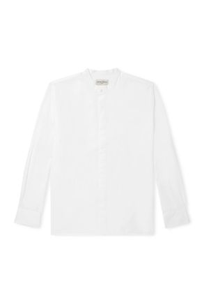 Officine G&eacute;n&eacute;rale Gaston Grandad-Collar Cotton-Poplin Shirt