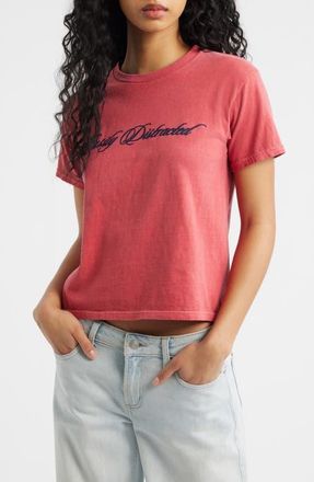 BDG Distracted Relaxed Fit Cotton Graphic T-Shirt in Red at Nordstrom, Size X-Small