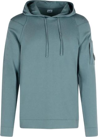 C.P. Company sleeve-pocket drawstring hoodie - men - Cotton - L - Blue