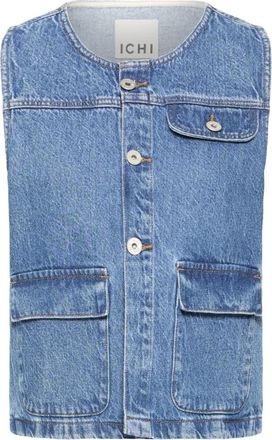 Ichi Vesten - Dames - Bodywarmers - Blauw - S - Jassen