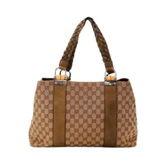 Gucci Pre-owned Tote Bags, female, Beige, Size: ONE SIZE Pre-owned Le Bambou Tote Bag