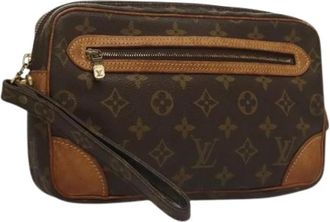 Louis Vuitton Pre-owned Clutches, female, Brown, Size: ONE SIZE Pre-owned Monogram Canvas Clutch
