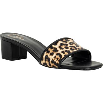 Shushop Finley Slide Sandal in Leopard Print at Nordstrom, Size 7.5