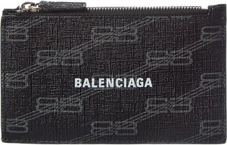 Balenciaga Bb Monogram Coated Canvas Card Case