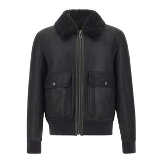 Belstaff Northwind Shearling Jacket - Heren - Bomber jackets - Zwart - XL - Jassen