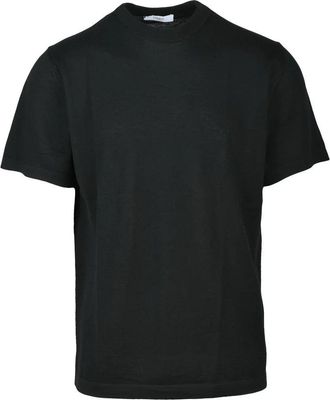 Cruna Black Virgin Wool Mens Under Jacket Sweater