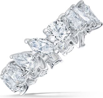 The Diamond Store LUXE 4.00ct Lab Diamond Chloe Eternity Ring with IGI Certified Mixed-Cut Diamonds in 18K White Gold