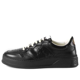 Gucci GG Embossed Sneaker Black Leather 669582-1XL10-1000