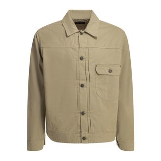 Beams Plus Digger Denim Jacket - Heren - Jassen - Beige - Maat: L Denim