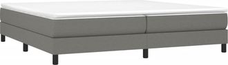 vidaXL Cama Sin Colch&oacute;n Tela Gris Oscuro 200x200 Cm Vidaxl