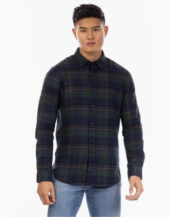 Peter Werth Mens Kidwell Collared Neck Long Sleeve Shirt - Multi - Size: Regular/36