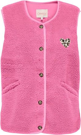 Only Mouwloos vest in sherpa