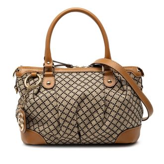 Gucci Pre-owned Gucci Diamante Canvas Sukey Satchel Ladies X8GMJK13DJWHYIPF