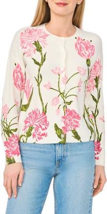 CeCe by Cynthia Steffe Floral Cardigan in Island Bloom Floral at Nordstrom Rack, Size X-Small
