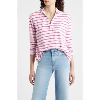 Frank & Eileen Patrick Popover Henley in Pink Lotus Stripe at Nordstrom, Size X-Large